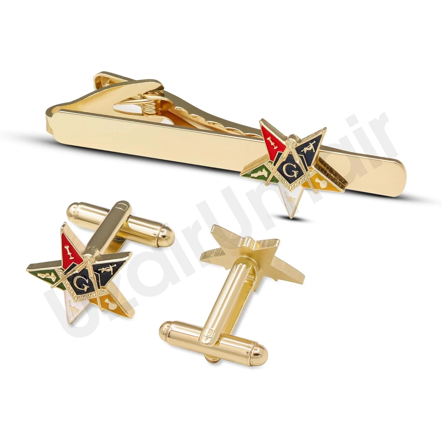 OES Cuff Links and Tie Clip Set, Premium Quality, Religious Gift, Birthday and Events