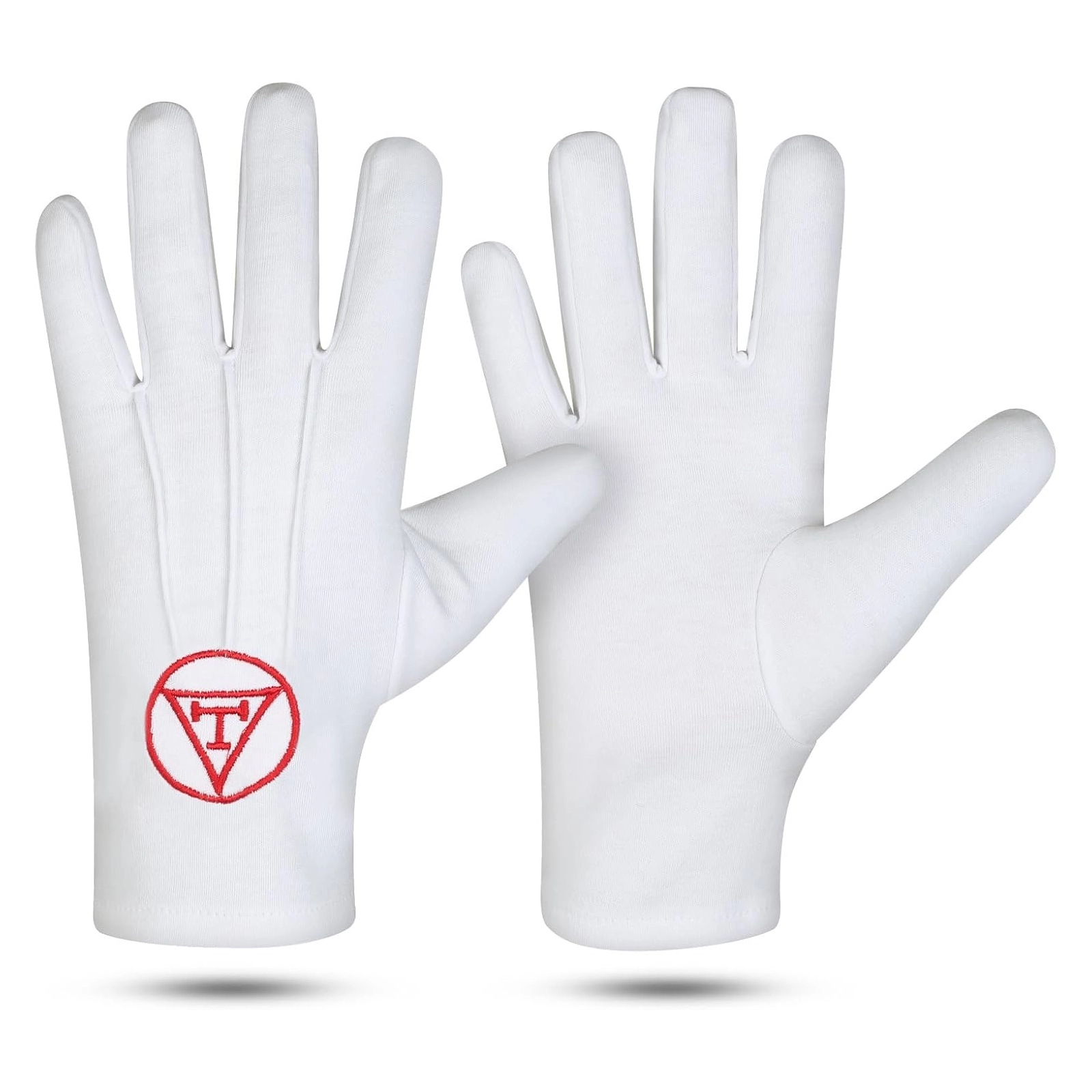 Royal Arch Embroidered Cotton Gloves, Large, 100% Cotton, Bundle of 2 Pairs