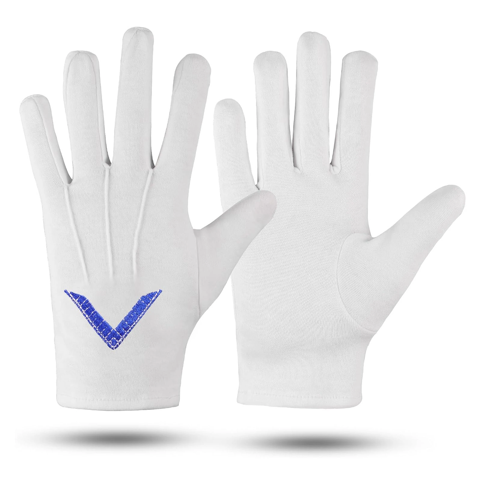 Masonic Worshipful 100% Cotton Large Gloves